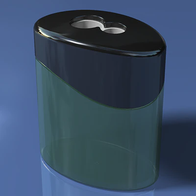 clear plastic pencil sharpener 3D Model .c4d .max .obj .3ds .fbx .stl .blend 