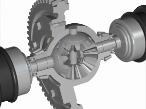 automobile differential gearbox 3D Model