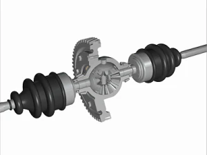 automobile differential gearbox 3D Model