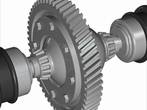 automobile differential gearbox 3D Model