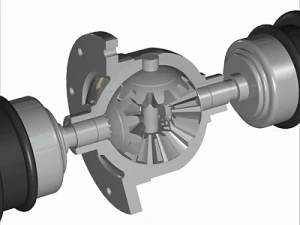 automobile differential gearbox 3D Model