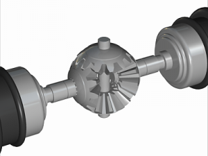 automobile differential gearbox 3D Model