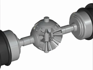 automobile differential gearbox 3D Model