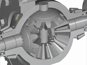 automobile differential gearbox 3D Model