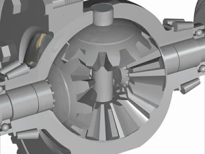automobile differential gearbox 3D Model