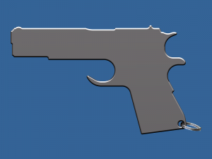 45 pistol bottle opener 3D 프린트 모델