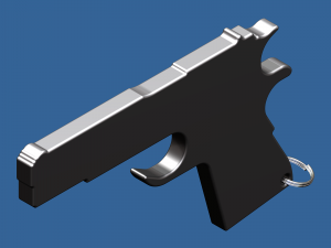 45 pistol bottle opener 3D 프린트 모델