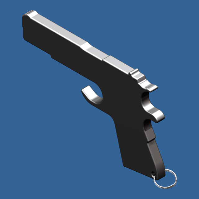 Download 45 pistol bottle opener 3D Model
