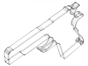 45 pistol bottle opener 3D 프린트 모델