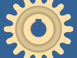 16-tooth spur gear 3Dプリントモデル