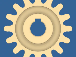 16-tooth spur gear 3D Print Model