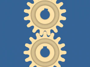 16-tooth spur gear 3D Print Model