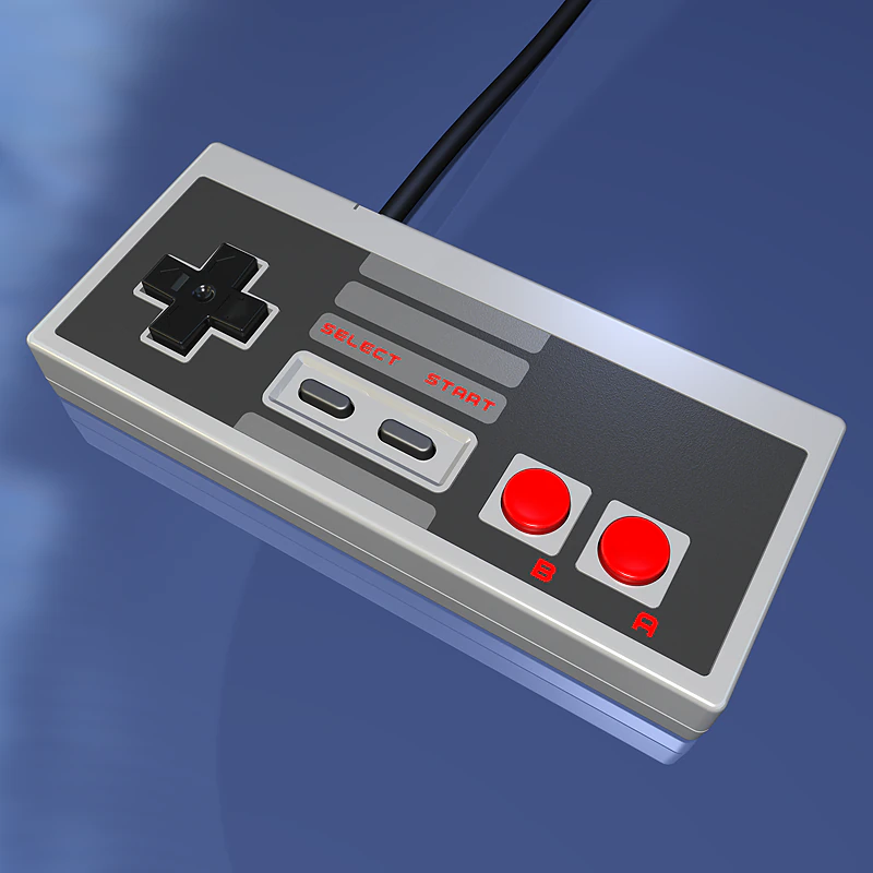vintage video game controller 3D Model .c4d .max .obj .3ds .fbx .stl .blend 