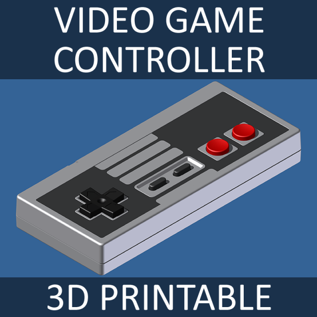 vintage video game controller - 3d printable 3D Print Model .c4d .max .obj .3ds .fbx .lwo .lw .lws