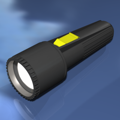 flashlight 3D 모델 .c4d .max .obj .3ds .fbx .stl .blend 