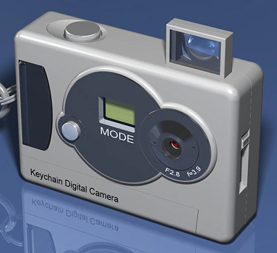 keychain digital camera 3D Model .c4d .max .obj .3ds .fbx .stl .blend 