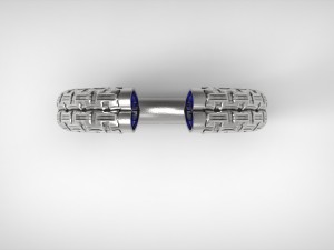 two section textured bracelet 3D Model