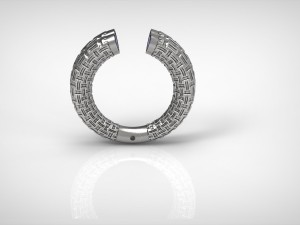 two section textured bracelet 3D Model