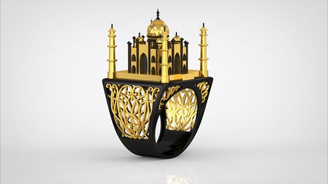 the tajmahal ring 3D Modell .c4d .max .obj .3ds .fbx .stl .blend