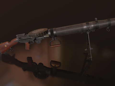 Lewis MachineGun 3D Модель