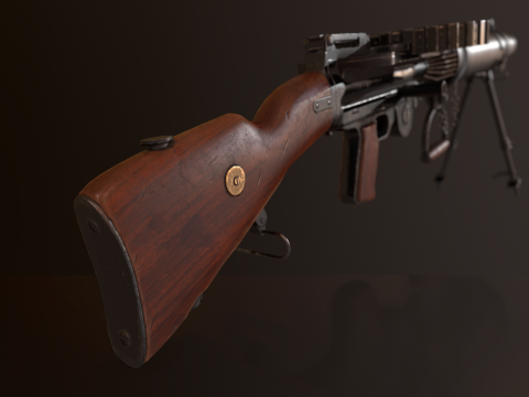 Lewis MachineGun 3Dモデル