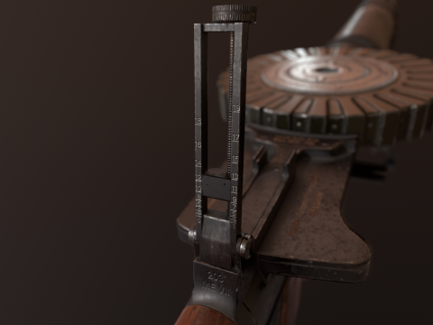 Lewis MachineGun 3Dモデル