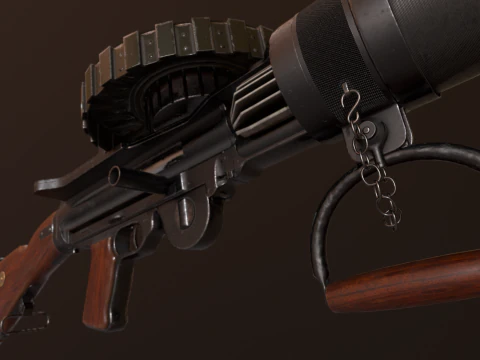 Lewis MachineGun 3D Model