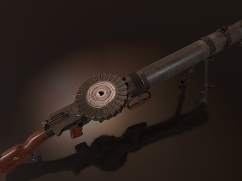 Lewis MachineGun 3Dモデル