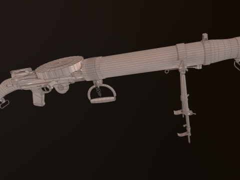 Lewis MachineGun 3Dモデル