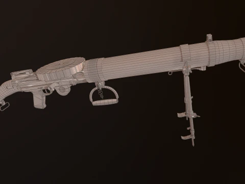 Lewis MachineGun 3D Model
