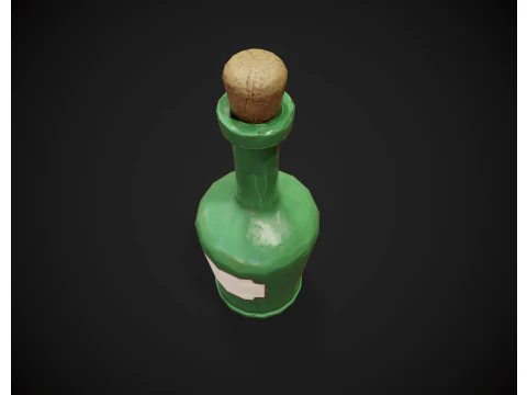 Stylized Bottle 3D Model