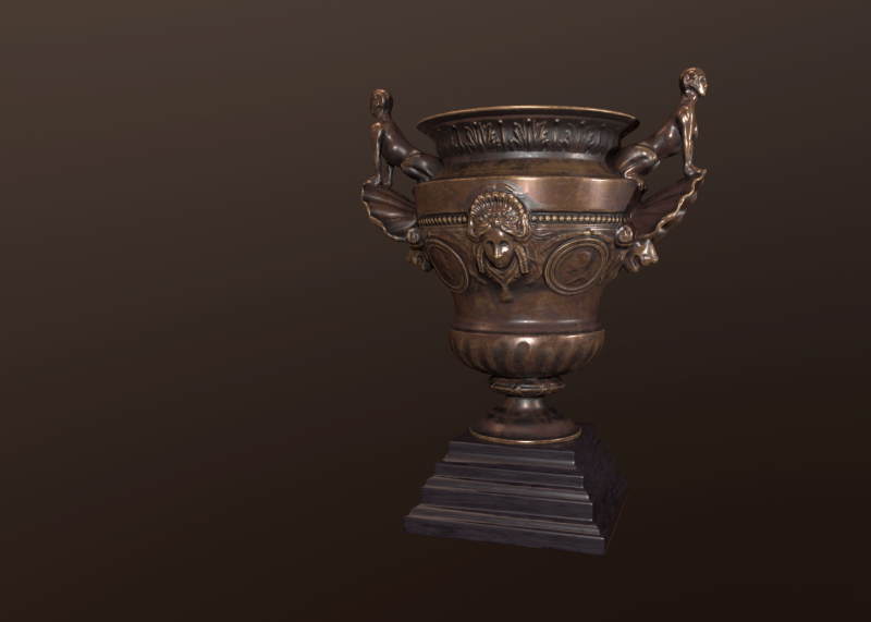 19th Century French Bronze Urn Modelo 3D .c4d .max .obj .3ds .fbx .stl .blend 