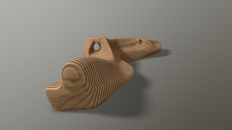 Parametric Bench 3D Model .c4d .max .obj .3ds .fbx .stl .blend 