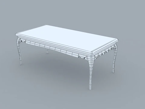Wooden Table 3D Model