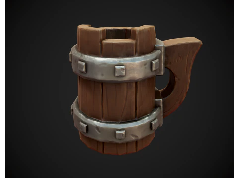 Stylized Beer Mug 3D Model