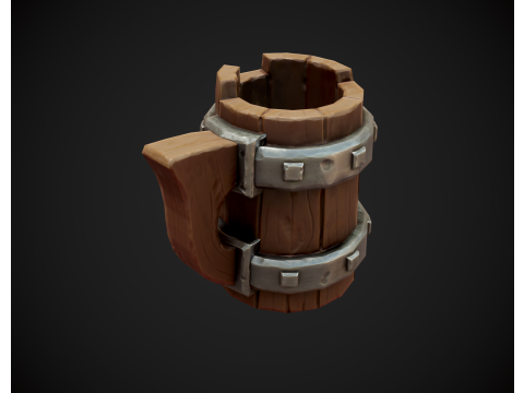 Stylized Beer Mug 3D Model