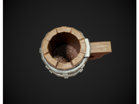 Stylized Beer Mug 3D Model