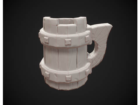Stylized Beer Mug 3D Model