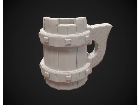 Stylized Beer Mug 3D Model