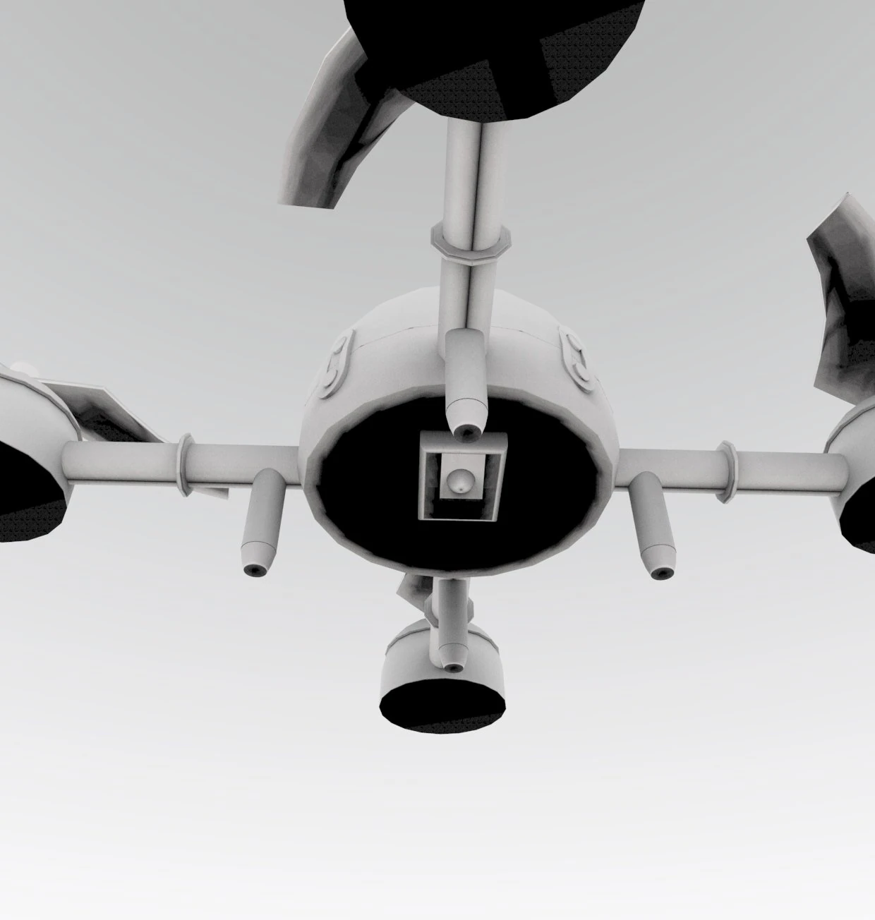 simple drone 3D Model .c4d .max .obj .3ds .fbx .stl .blend 