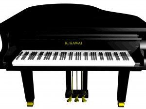 black grand piano k kawai 3D Модель