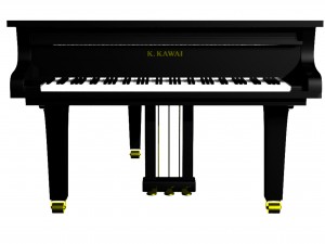 black grand piano k kawai 3D Модель