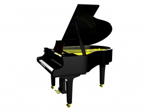 black grand piano k kawai 3D Модель