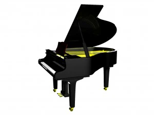 black grand piano k kawai 3D Model