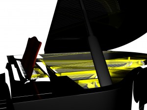 black grand piano k kawai 3D Модель