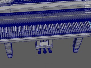 black grand piano k kawai 3D Модель