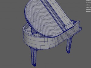 black grand piano k kawai 3D Модель
