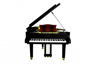black grand piano k kawai 3D Модель