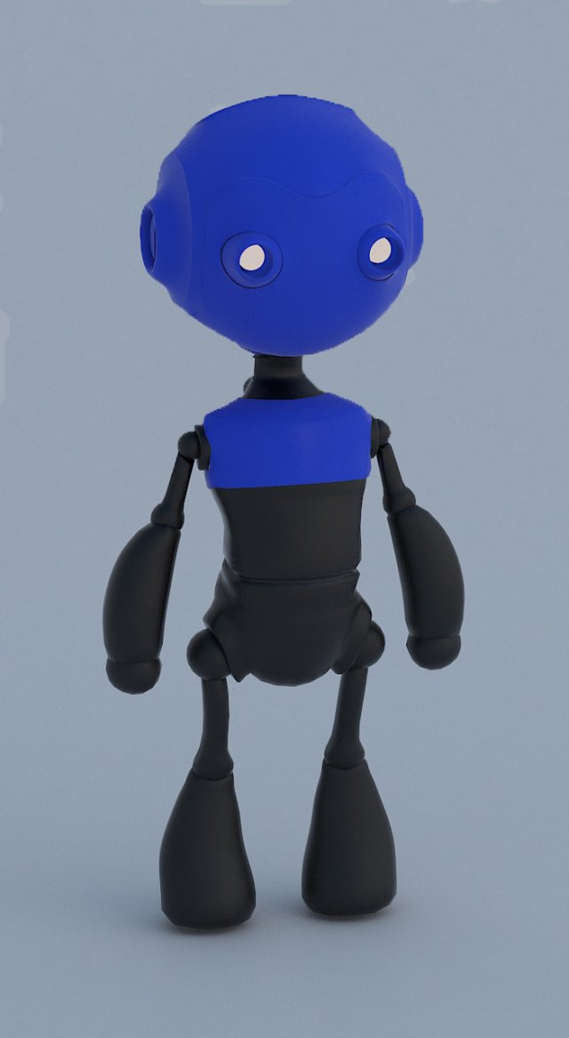 robot 3D Model .c4d .max .obj .3ds .fbx .stl .blend 