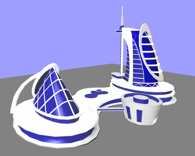 unique building design 3D Модель .c4d .max .obj .3ds .fbx .stl .blend